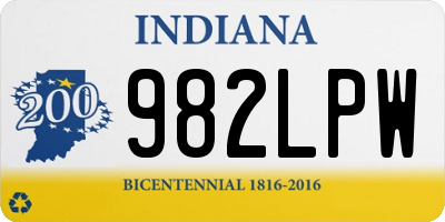 IN license plate 982LPW