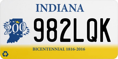 IN license plate 982LQK