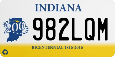 IN license plate 982LQM