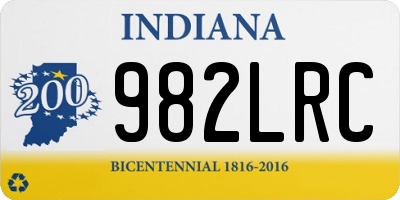 IN license plate 982LRC