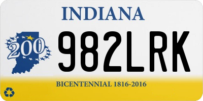 IN license plate 982LRK