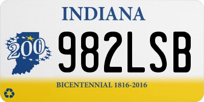 IN license plate 982LSB