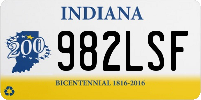 IN license plate 982LSF