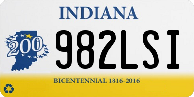 IN license plate 982LSI