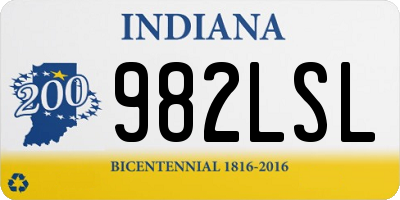 IN license plate 982LSL