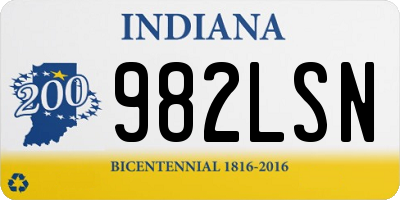 IN license plate 982LSN