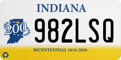 IN license plate 982LSQ