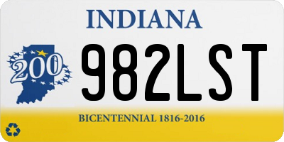 IN license plate 982LST