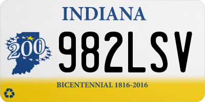 IN license plate 982LSV