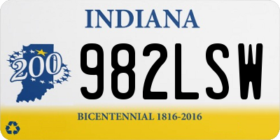 IN license plate 982LSW