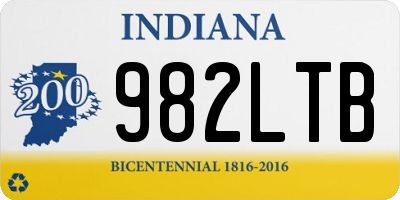 IN license plate 982LTB