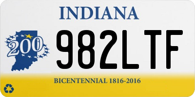 IN license plate 982LTF