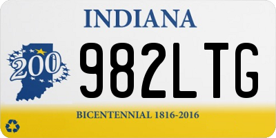 IN license plate 982LTG