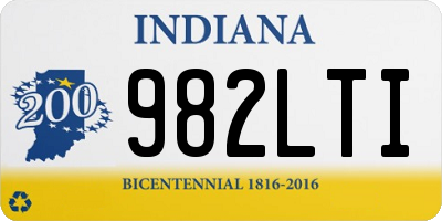 IN license plate 982LTI