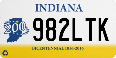 IN license plate 982LTK