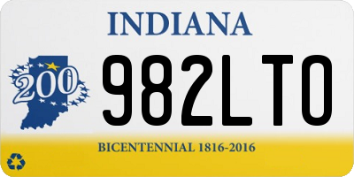 IN license plate 982LTO