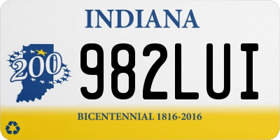 IN license plate 982LUI