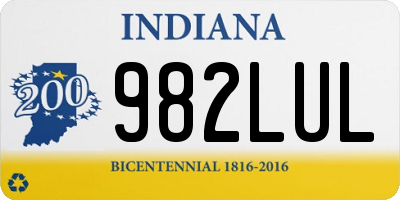 IN license plate 982LUL