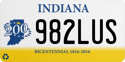 IN license plate 982LUS