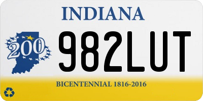 IN license plate 982LUT