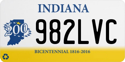 IN license plate 982LVC