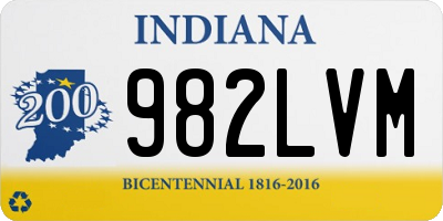 IN license plate 982LVM