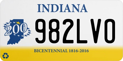 IN license plate 982LVO