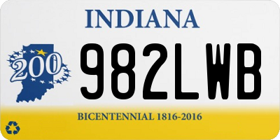 IN license plate 982LWB