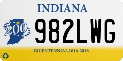 IN license plate 982LWG