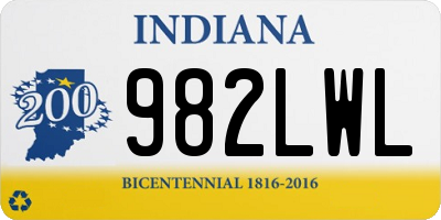 IN license plate 982LWL