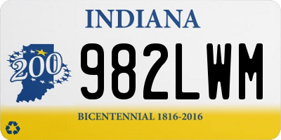 IN license plate 982LWM