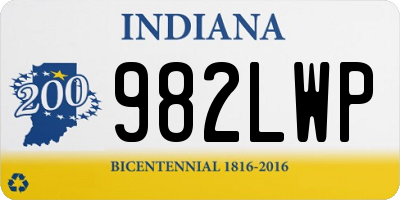 IN license plate 982LWP