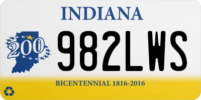 IN license plate 982LWS