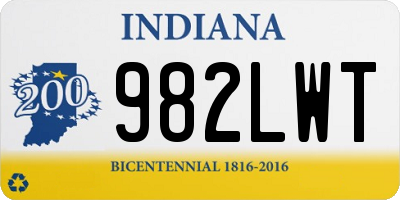 IN license plate 982LWT