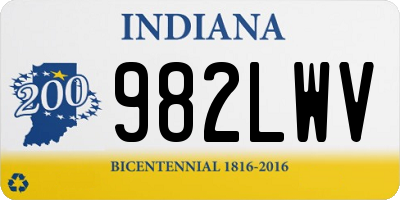 IN license plate 982LWV