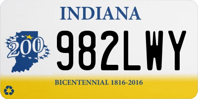 IN license plate 982LWY