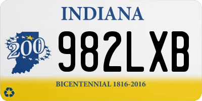 IN license plate 982LXB