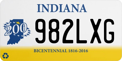 IN license plate 982LXG