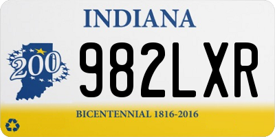 IN license plate 982LXR