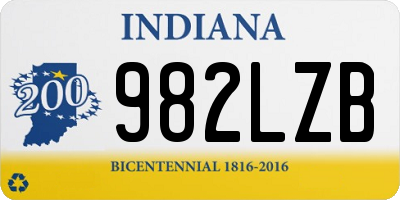 IN license plate 982LZB