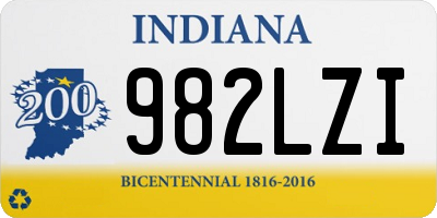 IN license plate 982LZI