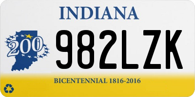 IN license plate 982LZK