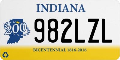 IN license plate 982LZL