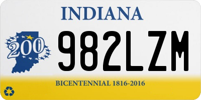 IN license plate 982LZM