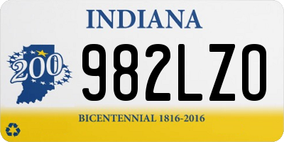 IN license plate 982LZO