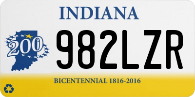 IN license plate 982LZR