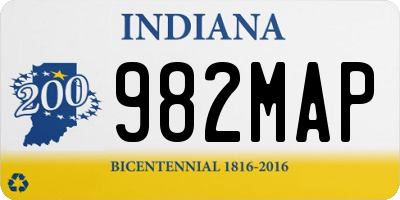 IN license plate 982MAP