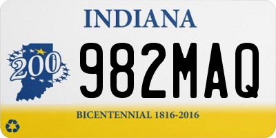 IN license plate 982MAQ