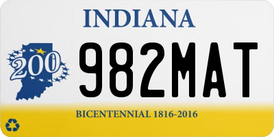IN license plate 982MAT