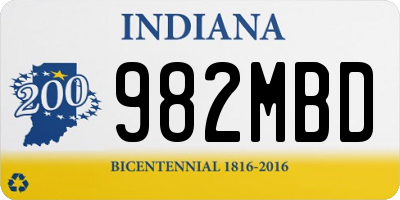 IN license plate 982MBD